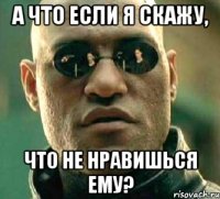 а что если я скажу, что не нравишься ему?