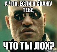 а что, если я скажу тебе, что ты лох?