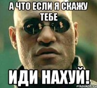 а что если я скажу тебе иди нахуй!