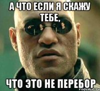 а что если я скажу тебе, что это не перебор