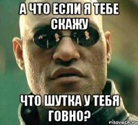 а что если я тебе скажу что шутка у тебя говно?