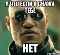 а что если я скажу тебе нет