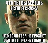 что ты выберешь если я скажу что если тебя не грохнет обито то грохнет ямато