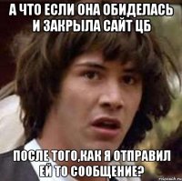 а что если она обиделась и закрыла сайт цб после того,как я отправил ей то сообщение?