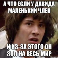 а что если у давида маленький член и из-за этого он зол на весь мир