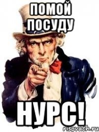 помой посуду нурс!