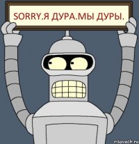 Sorry.Я дура.Мы дуры.