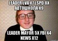 leader lva x7 lspd 8x автошкола x9 leader mayor 5x fbi x4 news x12