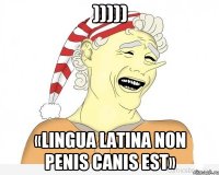 ))))) «lingua latina non penis canis est»