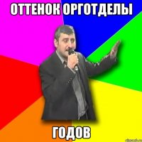 оттенок орготделы годов