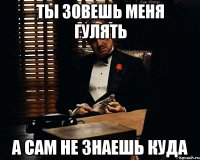 ты зовешь меня гулять а сам не знаешь куда