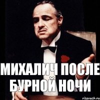 МИХАЛИЧ ПОСЛЕ БУРНОЙ НОЧИ