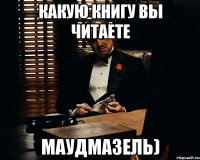 какую книгу вы читаете маудмазель)