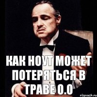 Как ноут может потеряться в траве о.о