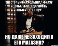 ты столько раз слышал фразу "особая благодарность эльфу-торговцу" но даже не заходил в его магазин?