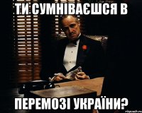 ти сумніваєшся в перемозі україни?