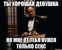 ты хорошая девушка но мне от тебя нужен только секс