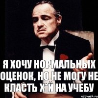 я хочу нормальных оценок, но не могу не класть х*й на учебу