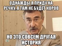 однажды я приду на речку, а там не будет коров но это совсем другая история