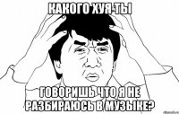 какого хуя ты говоришь что я не разбираюсь в музыке?