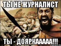 ты не журналист ты - дояркааааа!!!