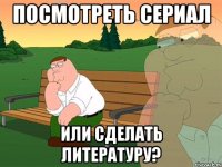 посмотреть сериал или сделать литературу?