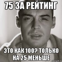 75 за рейтинг это как 100? только на 25 меньше