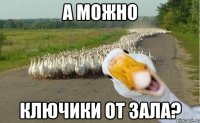 а можно ключики от зала?