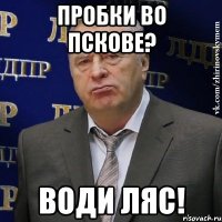 пробки во пскове? води ляс!