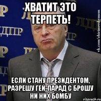 хватит это терпеть! если стану президентом, разрешу гей-парад с брошу ни них бомбу