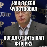 как я себя чувствовал когда отчитывал флорку