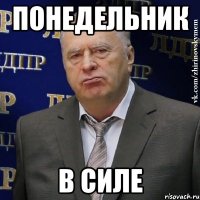 понедельник в силе