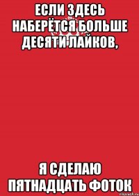 если здесь наберётся больше десяти лайков, я сделаю пятнадцать фоток