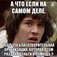 а что если на самом деле, реал это благотворительная организация, которая всем раздаёт деньги в помощь ?