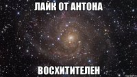 лайк от антона восхитителен