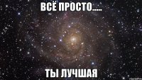 всё просто..... ты лучшая