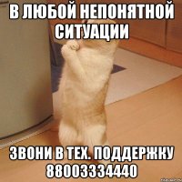 в любой непонятной ситуации звони в тех. поддержку 88003334440