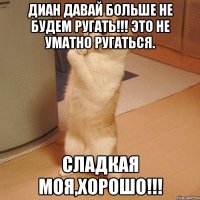 диан давай больше не будем ругать!!! это не уматно ругаться. сладкая моя,хорошо!!!