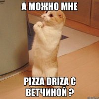 а можно мне pizza driza с ветчиной ?