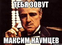 тебя зовут максим наумцев