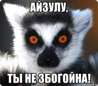 айзулу, ты не збогойна!