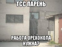 тсс парень работа орехокола нужна?