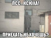 псс...ксюха! приехать не хочешь?