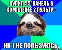 купил 55' панель,в комплекте 2 пульта - ни 1 не пользуюсь.