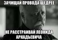 зачищай провода щедрее не расстраивай леонида аркадьевича