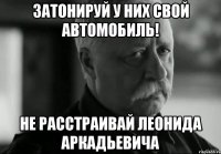 затонируй у них свой автомобиль! не расстраивай леонида аркадьевича