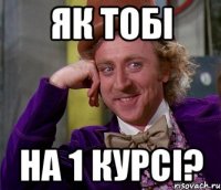 як тобі на 1 курсі?