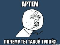 артем почему ты такой тупой?