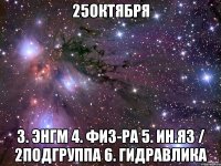 25октября 3. энгм 4. физ-ра 5. ин.яз / 2подгруппа 6. гидравлика