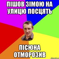 пішов зімою на улицю посцять пісюна отморозив